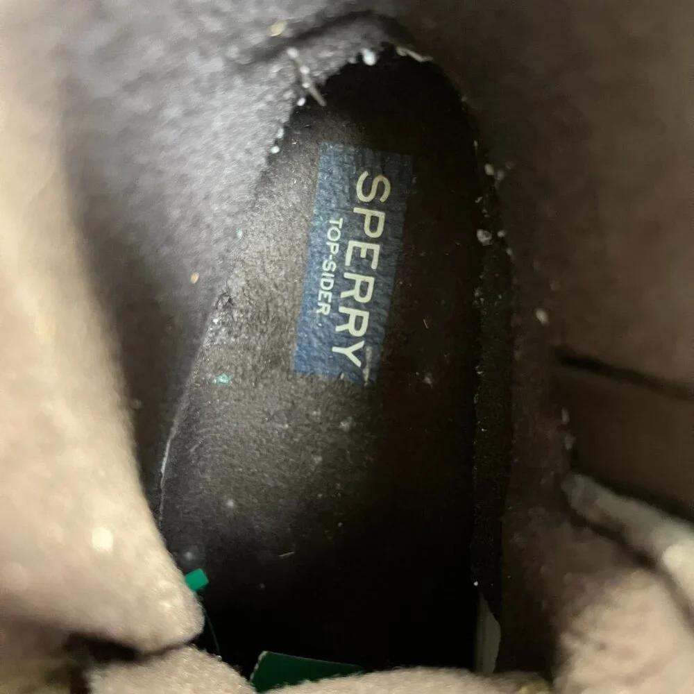 Sperry Saltwater Womens Size 7 Brown Green Classic Outdoor Waterproof Duck Boots